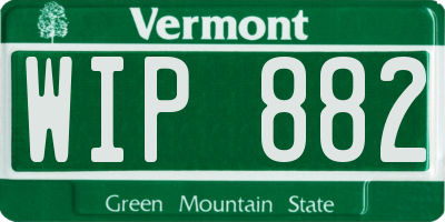 VT license plate WIP882