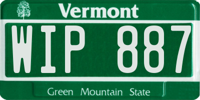 VT license plate WIP887