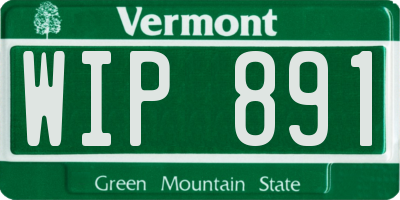 VT license plate WIP891