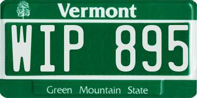 VT license plate WIP895