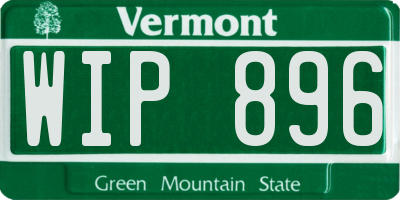 VT license plate WIP896