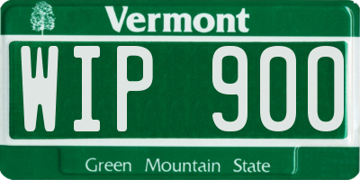 VT license plate WIP900