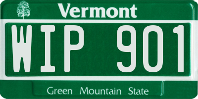 VT license plate WIP901