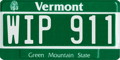 VT license plate WIP911