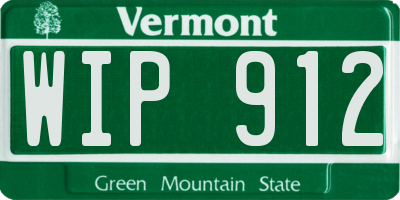 VT license plate WIP912