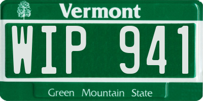 VT license plate WIP941