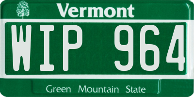 VT license plate WIP964