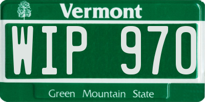VT license plate WIP970