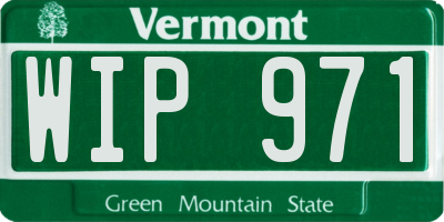 VT license plate WIP971