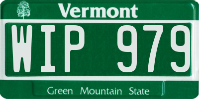 VT license plate WIP979