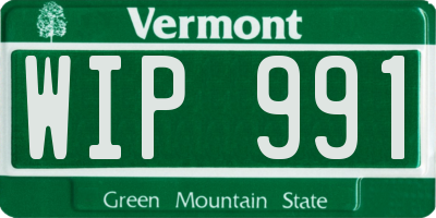 VT license plate WIP991