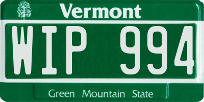 VT license plate WIP994
