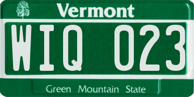 VT license plate WIQ023