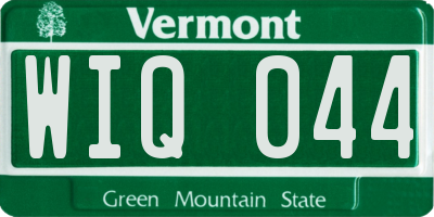 VT license plate WIQ044