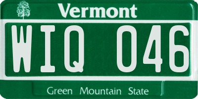 VT license plate WIQ046