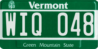 VT license plate WIQ048