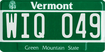 VT license plate WIQ049