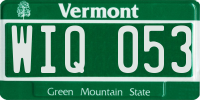 VT license plate WIQ053