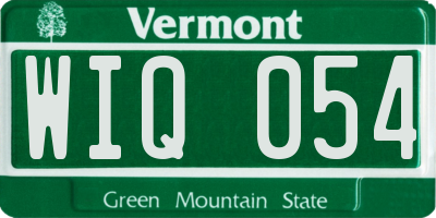 VT license plate WIQ054