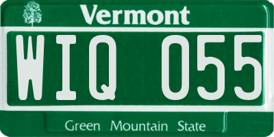 VT license plate WIQ055