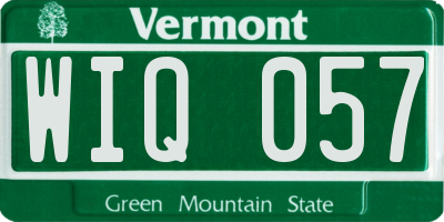 VT license plate WIQ057