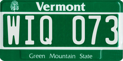VT license plate WIQ073