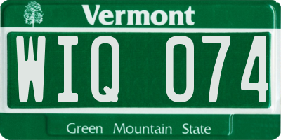 VT license plate WIQ074