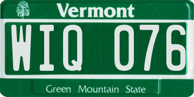 VT license plate WIQ076