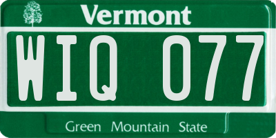 VT license plate WIQ077