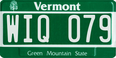 VT license plate WIQ079