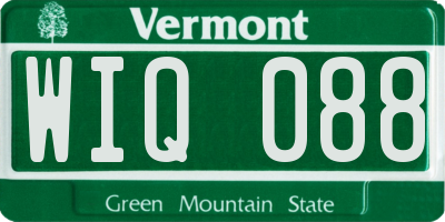 VT license plate WIQ088