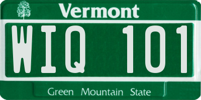VT license plate WIQ101
