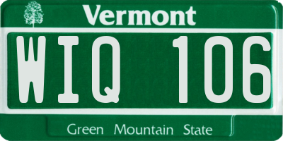 VT license plate WIQ106