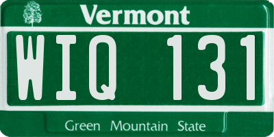 VT license plate WIQ131