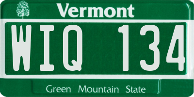 VT license plate WIQ134