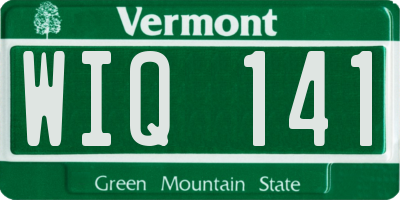 VT license plate WIQ141
