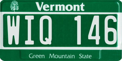 VT license plate WIQ146