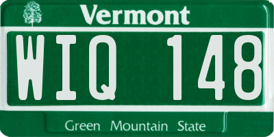 VT license plate WIQ148