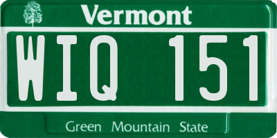 VT license plate WIQ151