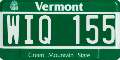 VT license plate WIQ155