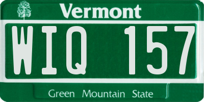 VT license plate WIQ157