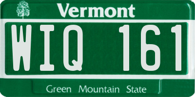 VT license plate WIQ161