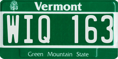 VT license plate WIQ163
