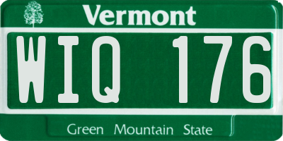 VT license plate WIQ176