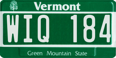 VT license plate WIQ184