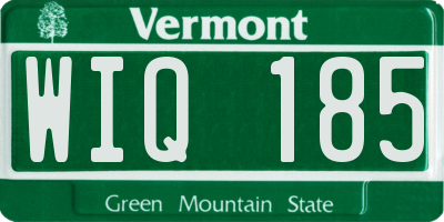 VT license plate WIQ185