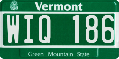 VT license plate WIQ186