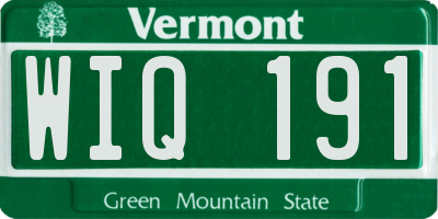 VT license plate WIQ191