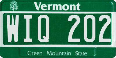 VT license plate WIQ202