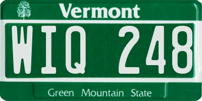 VT license plate WIQ248